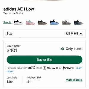 Men’s Adidas Anthony Edwards’s 1 Black and Silver Iridescent Athletic Shoes